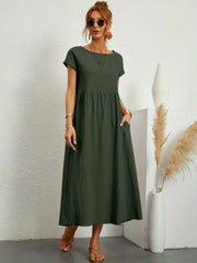 HEIKE™ – MIDI-KLEID – Armeegrün