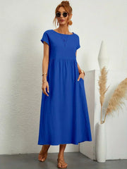 HEIKE™ – MIDI-KLEID – Azurblau