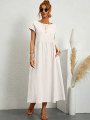 HEIKE™ – MIDI-KLEID – Weiß