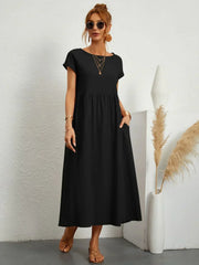 HEIKE™ – MIDI-KLEID – Schwarz