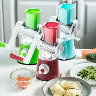 Multifunktionale Mandoline für Gemüse mit robuster Ausführung, Sicherheitsfunktionen und 3 austauschbaren Klingen