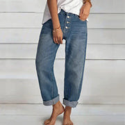 Lea | Zeitlose Damenjeans mit hoher Taille – Blau