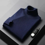 Edbert - Weicher Rollkragenpullover – Marineblau
