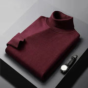 Edbert - Weicher Rollkragenpullover – Burgunder