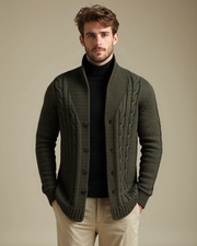 NOAH™ | ELEGANTER CARDIGAN FÜR HERREN – Braun