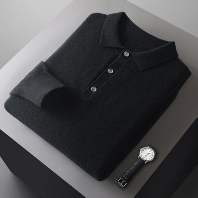 Samuel Strickpullover mit Polokragen und Knopfleiste