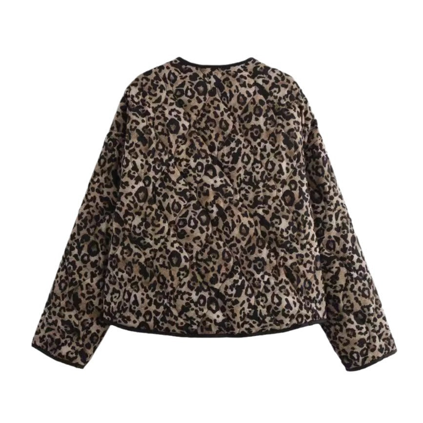 Else Steppjacke Rundhals Animalprint