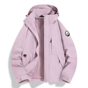 Damen Wasserfeste technische Kapuzenjacke mit verschweißten Nähten und verstellbaren Bündchen Nord Taschen – Holzindigo