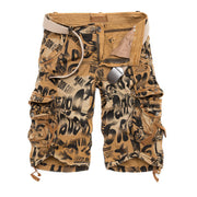 Sommerfeld | Herren Camouflage-Cargoshorts (1 kaufen, 1 GRATIS dazu) – Orangefarbenes Tarnmuster