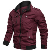 Herren Langarm-Jacke mit Taschen – Kastanienbraun
