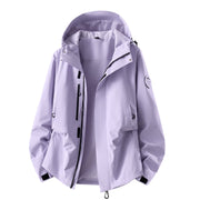 Herren wasserdichte Outdoorjacke mit abnehmbarer Fleece-Innenjacke Nord Taschen – Einzeljacke – Flieder