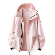 Herren wasserdichte Outdoorjacke mit abnehmbarer Fleece-Innenjacke Nord Taschen – Einzeljacke - Feuerwerksrosa