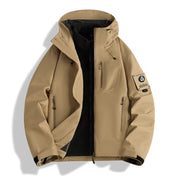 Herren Funktions-Softshelljacke mit abnehmbarem Fleece-Innenfutter Nord Taschen – Khaki