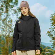 Herren Technische wasserdichte Parka-Jacke mit verstellbarer Kapuze und multifunktionalen Taschen Nord Taschen – Damen – Schwarz