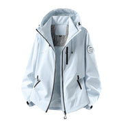Herren Wasserabweisende Softshelljacke mit Kapuze und Reißverschlusstaschen Nord Taschen – Hellwasserweiß
