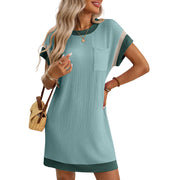 Sophie | Damen Sommerkleid gerippt leicht elegant – Grüner See