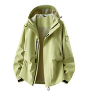 Damen technische dreilagige Softshell-Regenjacke mit getapten Nähten und Multifunktions-Taschen Nord Taschen – Apfelgrün