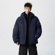 Herren wattierte, wasserabweisende Tech-Outdoorjacke mit Kapuze Nord Taschen – Dunkelblau