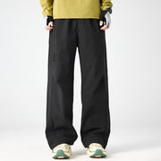 Herren Weite technische Cargo-Hose mit Utility-Taschen und elastischem Bund Nord Taschen – Schwarz