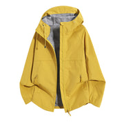 Damen Wetterfeste Kapuzenjacke mit belüftetem Kragen Nord Taschen – Gelb