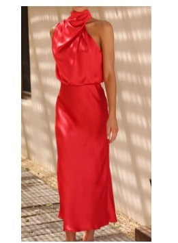 Verona | Langes Satinkleid