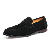 Aberic - Samtige Penny-Loafer – Schwarz