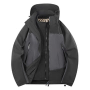 Herren zweilagige Softshell‑Outdoorjacke mit herausnehmbarem Fleece‑Innenlayer, wind‑ und wasserabweisend Nord Taschen – Felsgrau