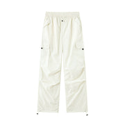 Unisex Leichte technische Cargo-Hose mit Kordelzug und verstellbarem Saum Nord Taschen – Ecru