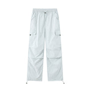 Unisex Leichte technische Cargo-Hose mit Kordelzug und verstellbarem Saum Nord Taschen – Mondblau