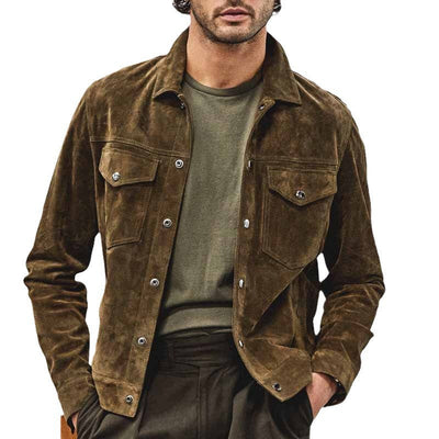 Herren Wildlederjacke mit praktischen Brusttaschen Aliams