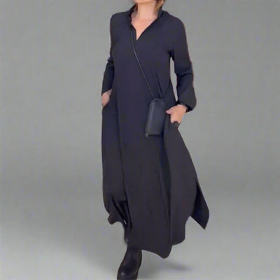 Sabine | Lockeres Langes Kleid mit Schlitz