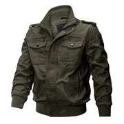 Herren Langarm-Jacke mit Taschen – Grün