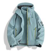 Herren Funktions-Softshelljacke mit abnehmbarem Fleece-Innenfutter Nord Taschen – Senfgrau
