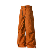 Unisex Weite technische Nylon-Hose mit Kordelzug und verstellbarem Saum Nord Taschen – Wasserrot