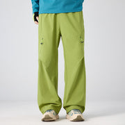 Herren Weite technische Cargo-Hose mit Utility-Taschen und elastischem Bund Nord Taschen – Apfelgrün