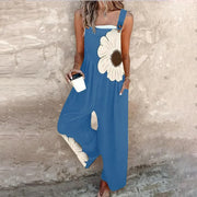 Aderyn - Luftiger bedruckter Jumpsuit – Blau