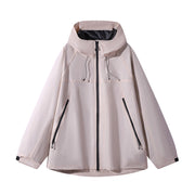 Unisex Wasserabweisende zweifarbige Softshell-Jacke mit Kapuze Nord Taschen – Pink