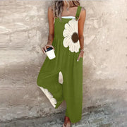 Aderyn - Luftiger bedruckter Jumpsuit – Grün