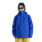 Damen Leichte wasserdichte Parka-Kapuzenjacke mit versiegelten Nähten und Kordelzug Nord Taschen – Königsblau