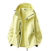 Herren wasserdichte Outdoorjacke mit abnehmbarer Fleece-Innenjacke Nord Taschen – Monddunkelgelb – Einzeljacke