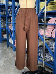 Damen Palazzo-Hose mit hohem Bund, elastischem Kordelzug und weitem Bein Nord Taschen – Produktfoto