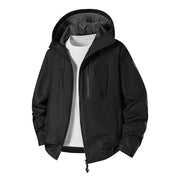 Herren Technische Softshell-Hoodiejacke mit wasserabweisender Membran und Mesh-Futter Nord Taschen – Tiefschwarz