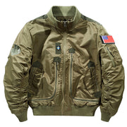 Herren Bomberjacke im Fliegerstil mit mehreren Taschen – Khaki