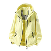 Herren Wasserabweisende Softshelljacke mit Kapuze und Reißverschlusstaschen Nord Taschen – Hellgänsegelb