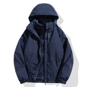 Herren zweiteilige Winterjacke mit abnehmbarer Fleece-Innenjacke wasserdicht winddicht Nord Taschen – Dunkelblau (Herren)