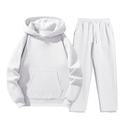 Damen Sweatanzug mit gemütlichem Hoodie und praktischer Jogginghose – Weiß