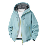 Herren Technische Softshell-Hoodiejacke mit wasserabweisender Membran und Mesh-Futter Nord Taschen – Senfgrau