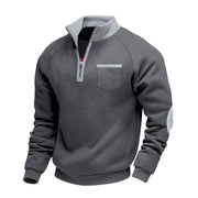 Ivervane - Weicher Half-Zip-Pullover – Grau