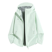 Damen Wetterfeste Kapuzenjacke mit belüftetem Kragen Nord Taschen – Mondblau