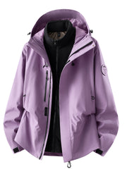 Herren wasserdichte Outdoorjacke mit abnehmbarer Fleece-Innenjacke Nord Taschen – Fleece-Futter – Lotuspink
